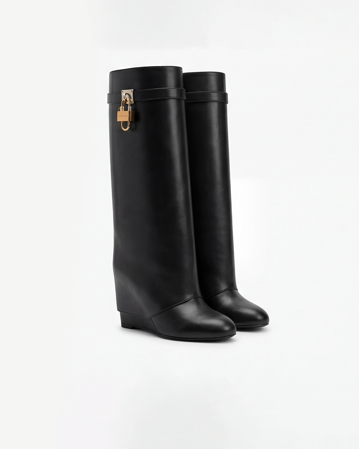 Women’s Decorative Zip Hardware Knee-High Boots