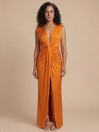 Women’s Elegant Pleated Maxi Dress