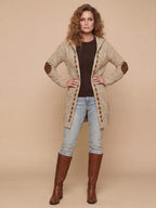 Women’s Vintage Knit Cardigan – Openwork Detail & Cozy Fall Style