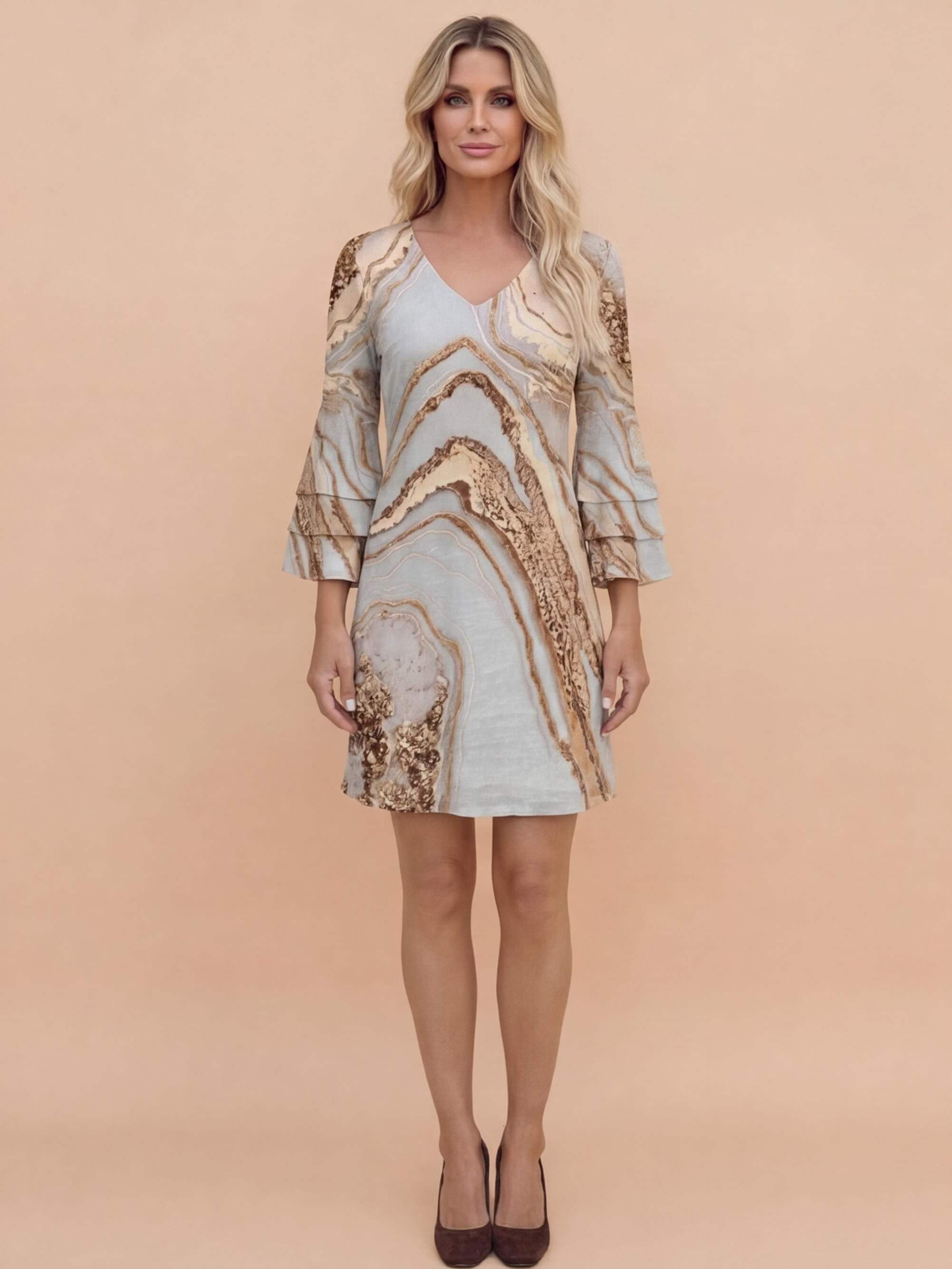 Women’s Elegant Printed Mini Dress