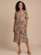 Women’s Dress – Vibrant Printed Midi Dress