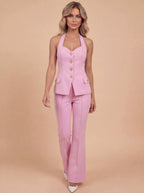 Tailored Blazer & Flared Pants Set