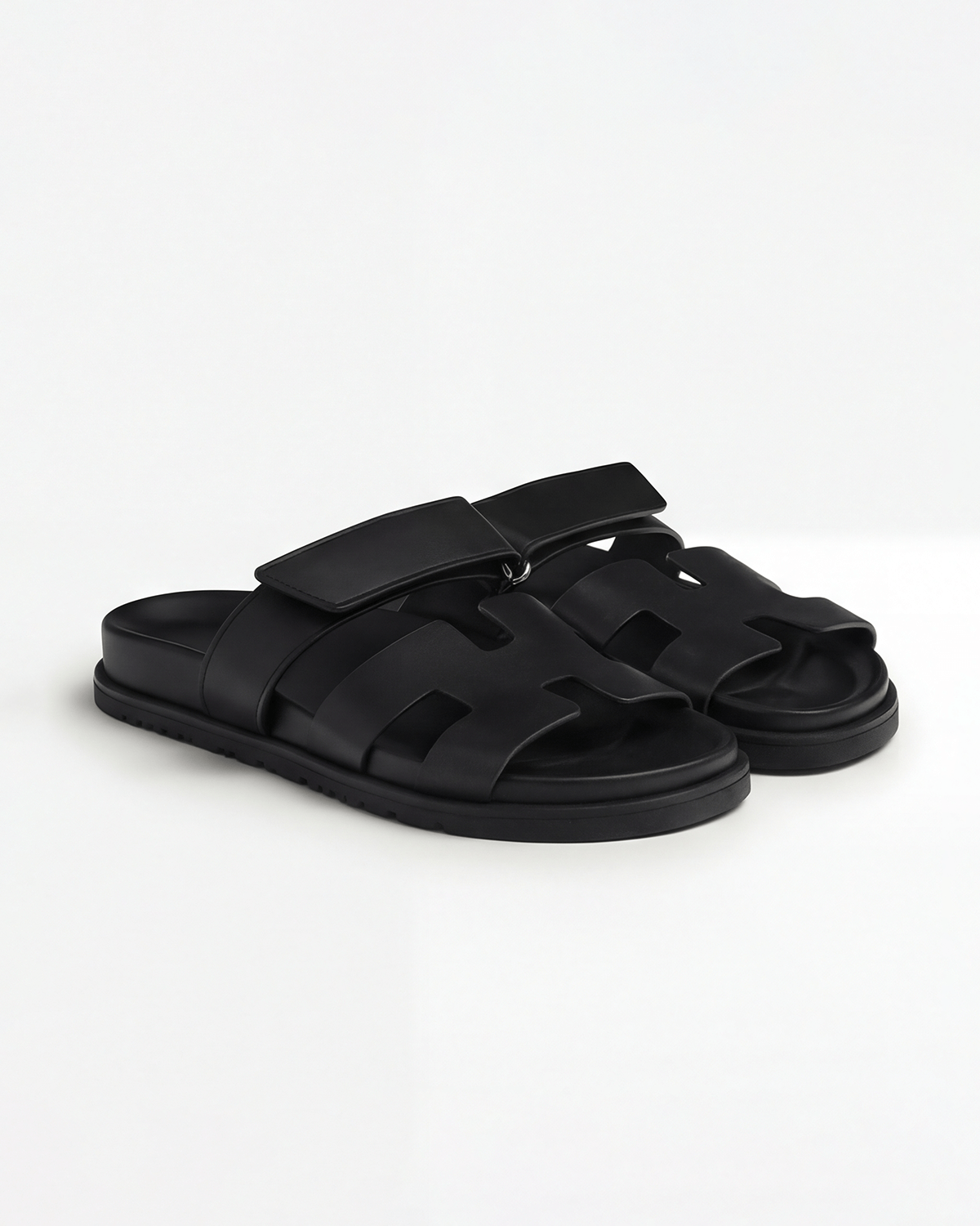 Women’s Wide Strap Padded Cutout Slide Sandals