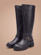 Women’s Knee-High Buckle Strap Boots