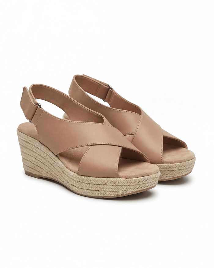 Women’s Platform Wedge Espadrille Crisscross Sandals