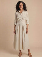 Women’s Tailored Shirt Dress – Flowing Silhouette & Timeless Elegance