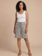Women’s Drawstring Cargo Bermuda Shorts
