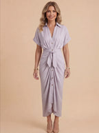 Women’s Ruched Midi Summer Dress