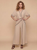 Women’s Wrap Front Wide-Leg Jumpsuit