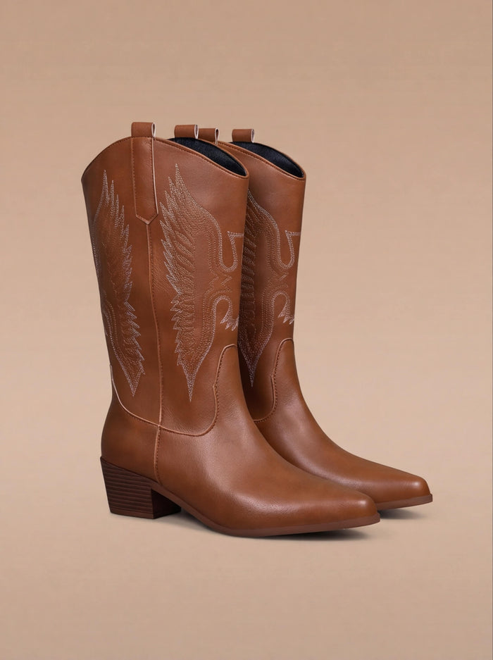 Dakota Embroidered Cowgirl Boots