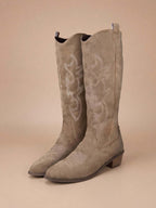 Ryder Embroidered Knee-High Boots