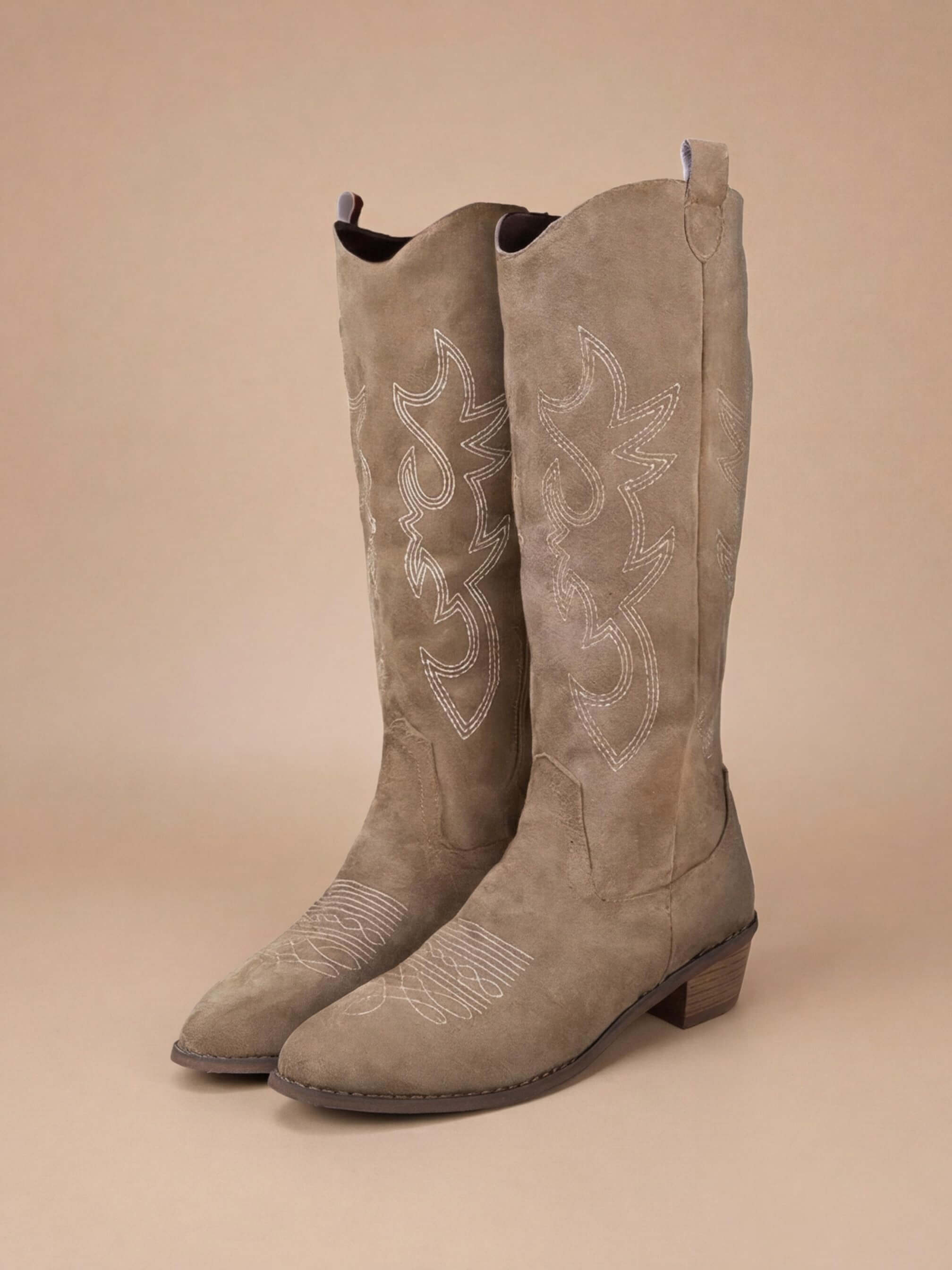 Ryder Embroidered Knee-High Boots