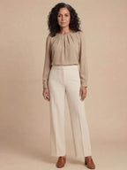 Women’s Pleated Blouse – Soft Draping & Elegant Everyday Style