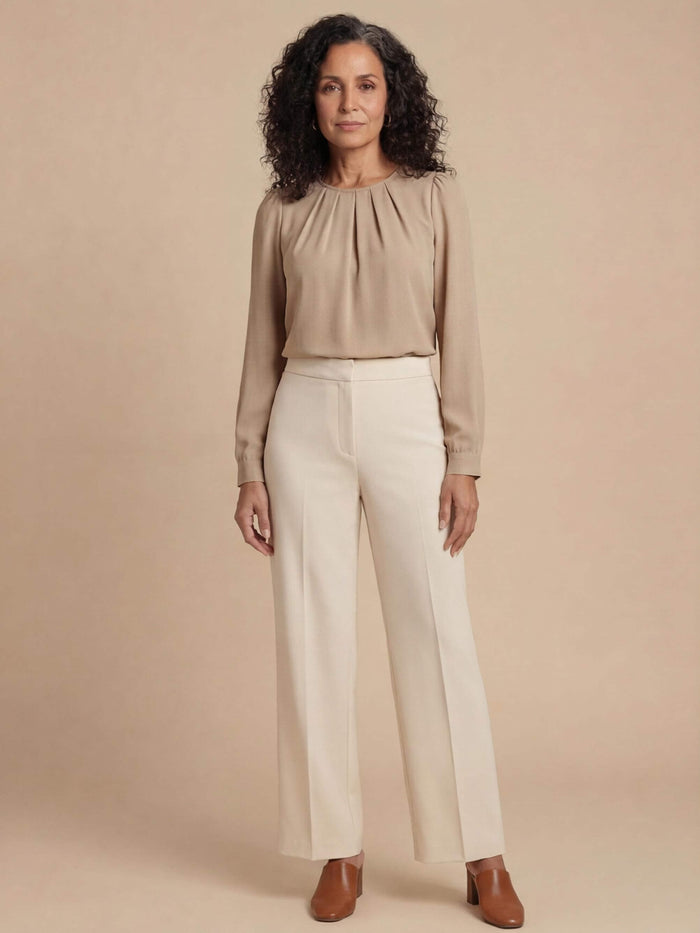 Women’s Pleated Blouse – Soft Draping & Elegant Everyday Style