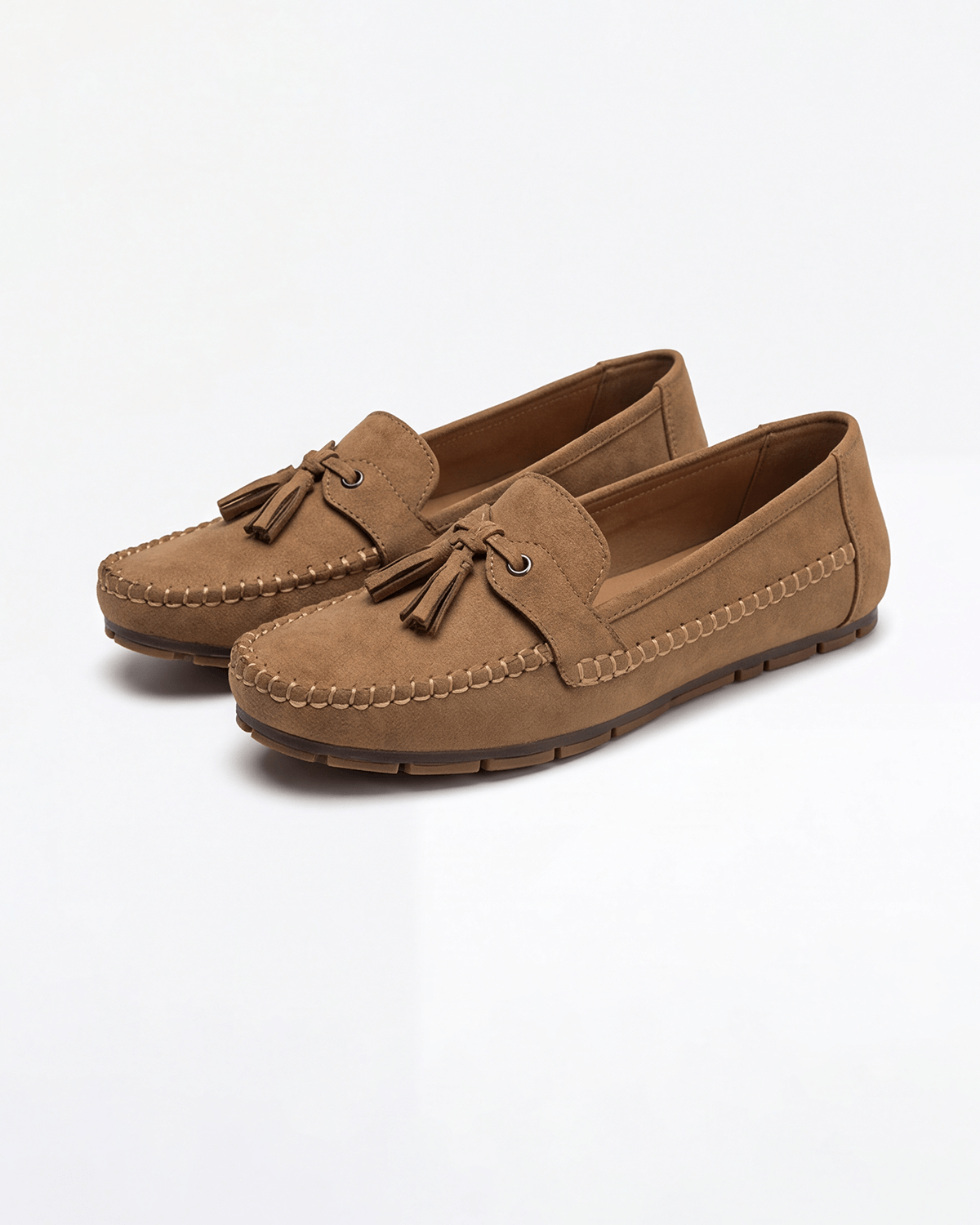 Women’s Stitched Apron Seam Bow-Detail Loafers