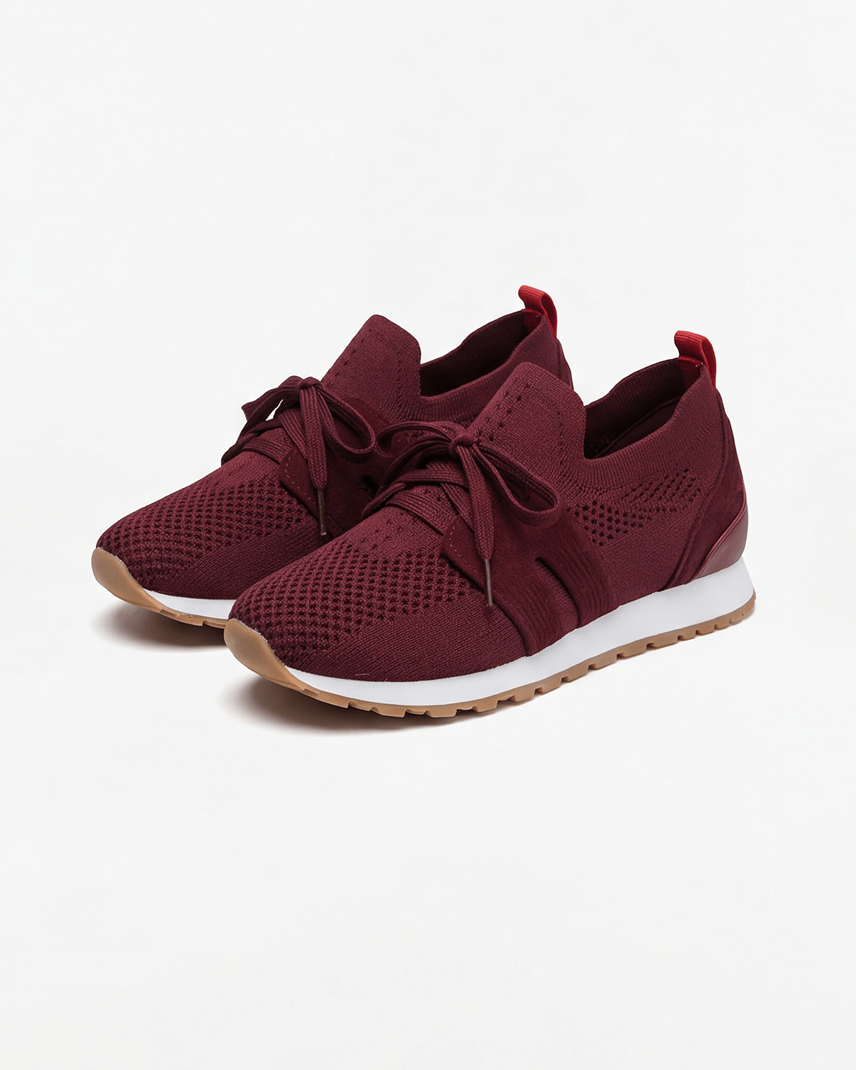 Women’s Casual Sneakers- Knit Lace-Up