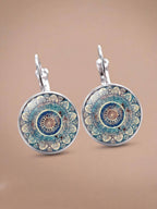 Women’s Mandala Pattern Drop Earrings