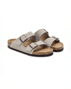 Women’s Slide Sandals- Double-Buckle