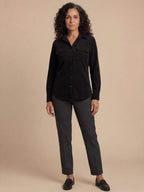 Women’s Corduroy Button Shirt – Classic Collar & Structured Casual Fit