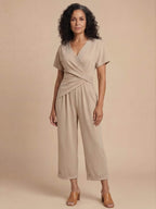 Women’s Wrap Front Cuffed Jumpsuit