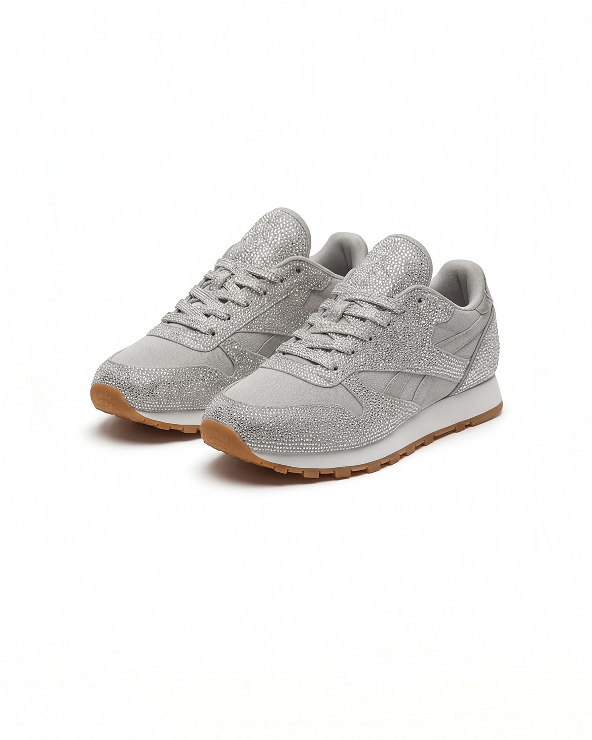 Women’s Glitter Sneakers- Low-Top Lace-Up