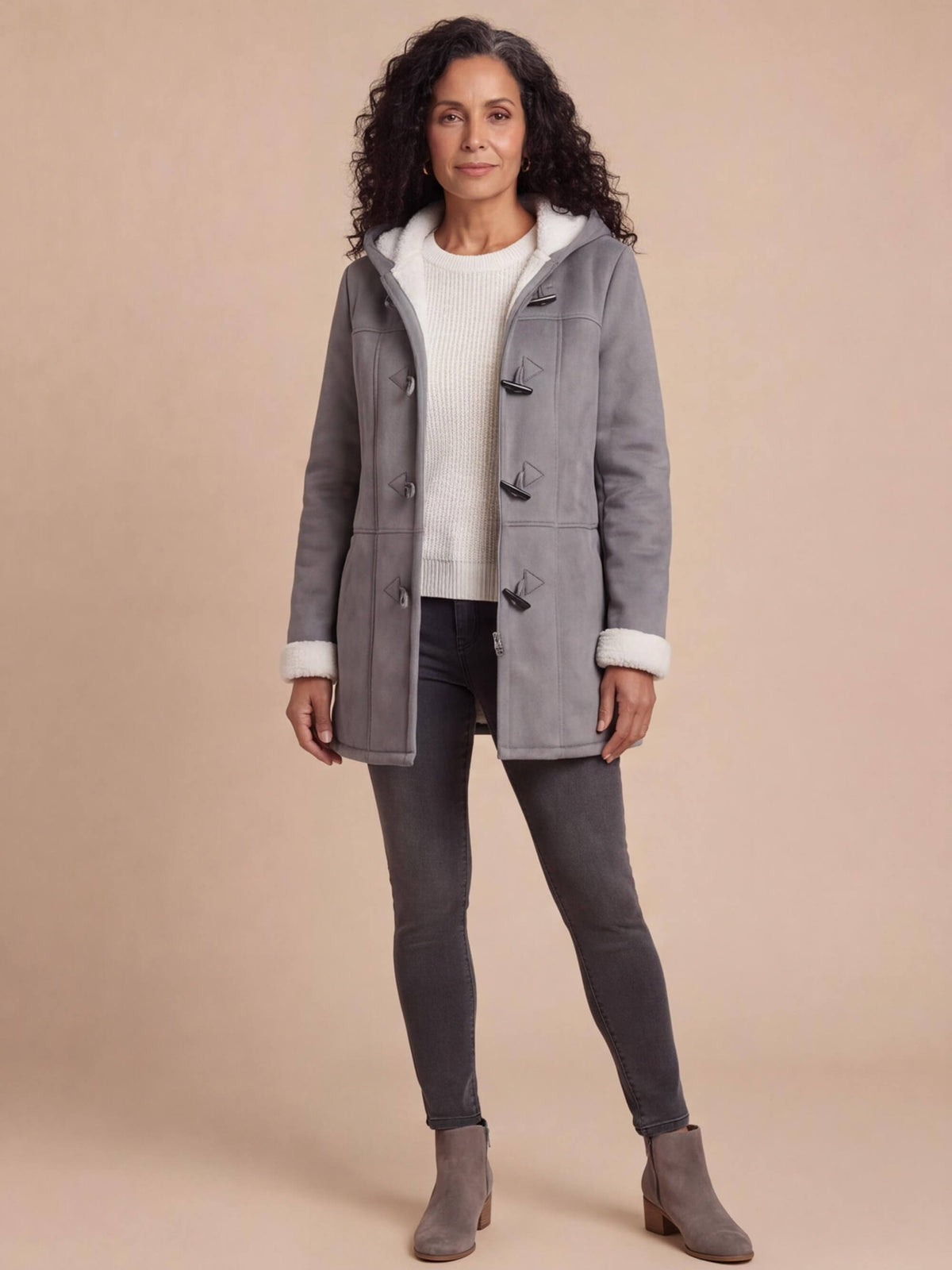 Women’s Hooded Toggle Front Coat