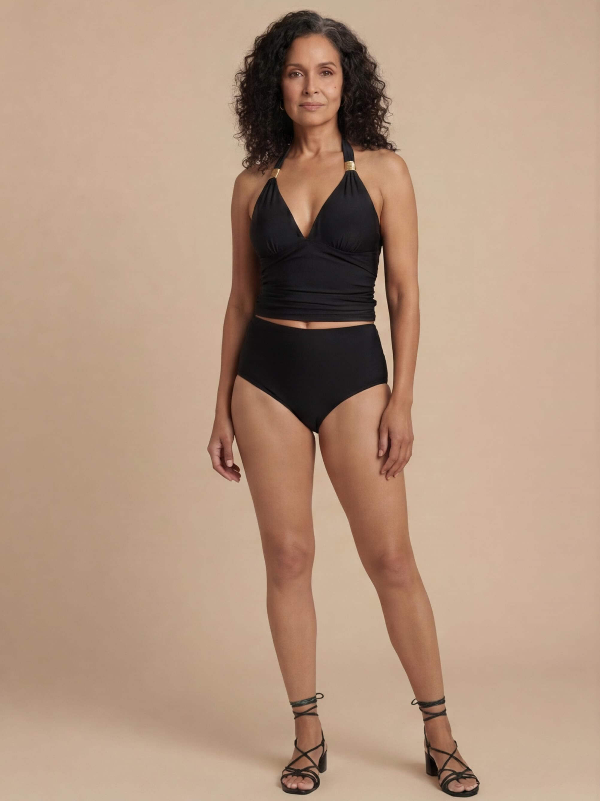 Women’s Halter Tankini Bikini Set