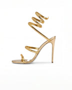 Women’s Stiletto Heeled Sandals – Spiral Ankle Wrap