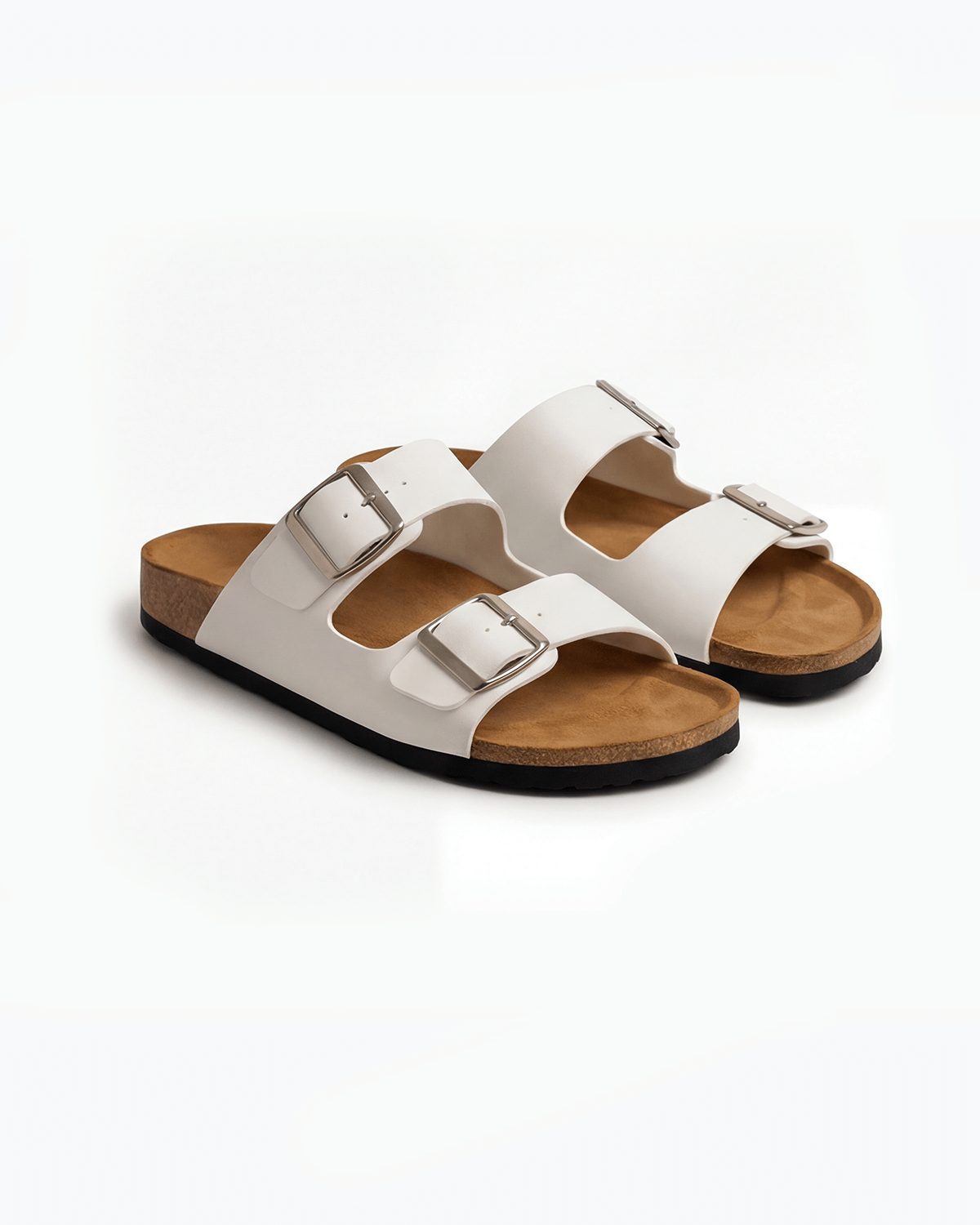 Women’s Footbed Slide Sandals- Double-Buckle