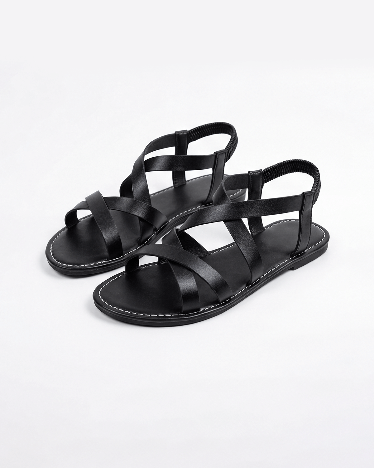 Women’s Flat Sandals-Strappy Caged
