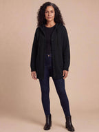 Women’s Chunky Knit Hooded Button-Up Cardigan