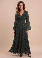 Women’s Bohemian Shimmer Maxi Dress
