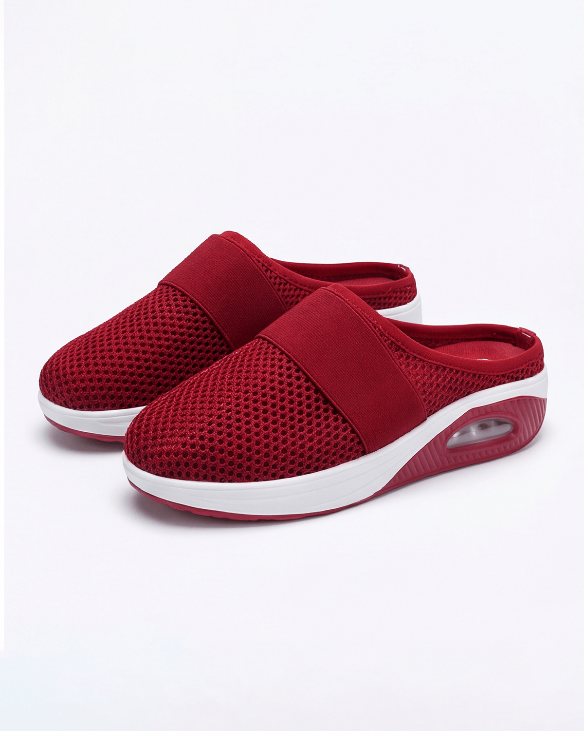 Women’s Slip-On Knit Mule Sneakers- Stretch Strap