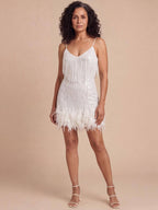 Women’s Fringe Detail Mini Party Dress