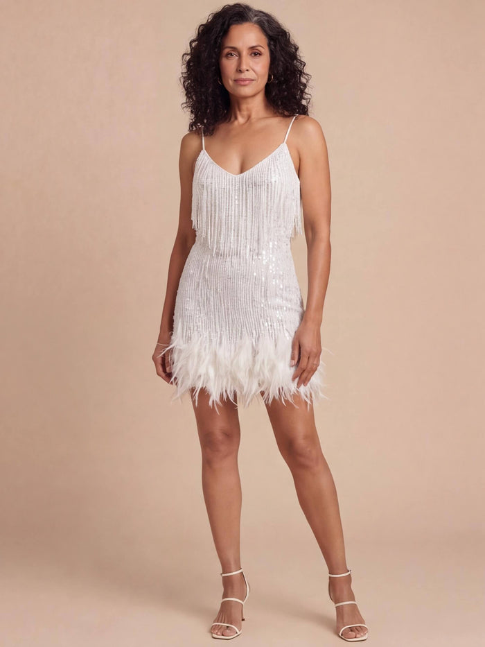 Women’s Fringe Detail Mini Party Dress