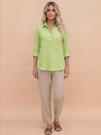 Women’s Relaxed Collared Button Detail Shirt