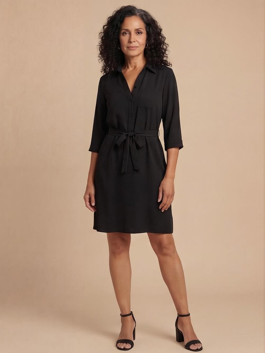 Women’s Dress – Casual Day-to-Evening Shirt Dress