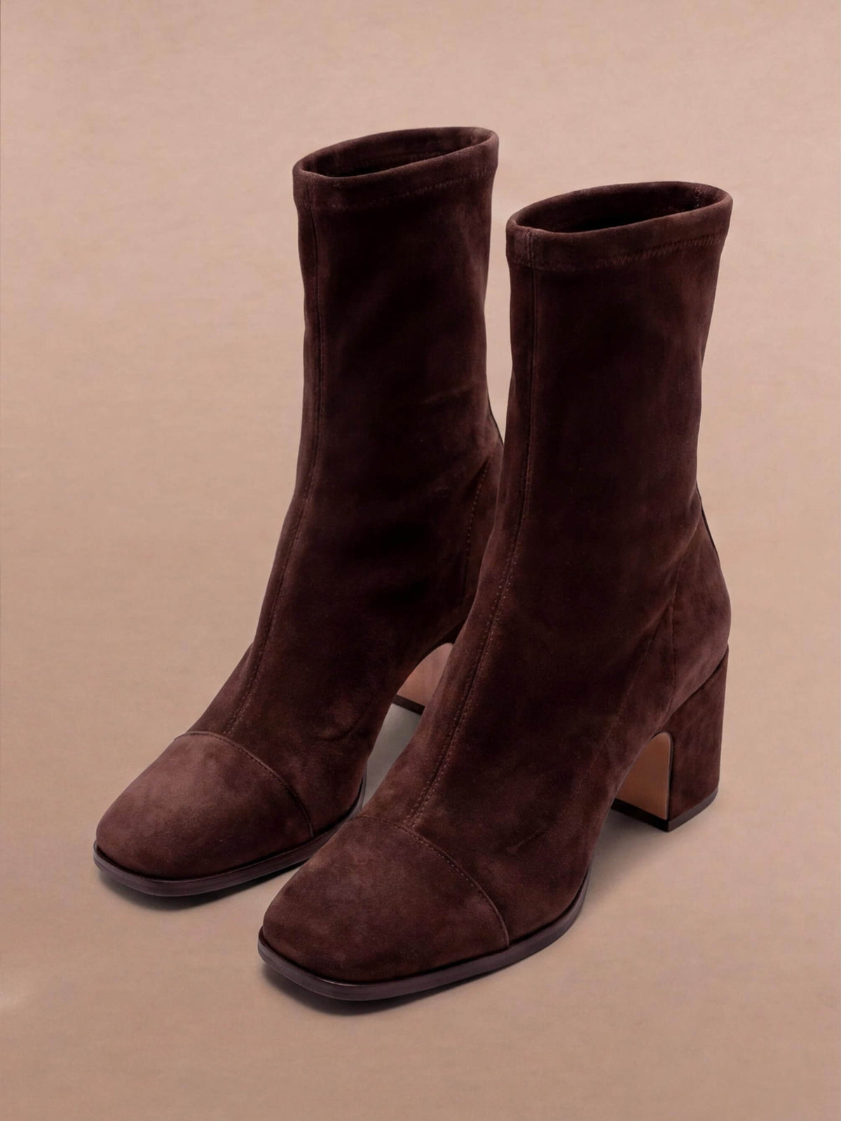 Women’s Suede-Look Block Heel Ankle Boots