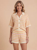 Women’s Striped Summer Two-Piece Set