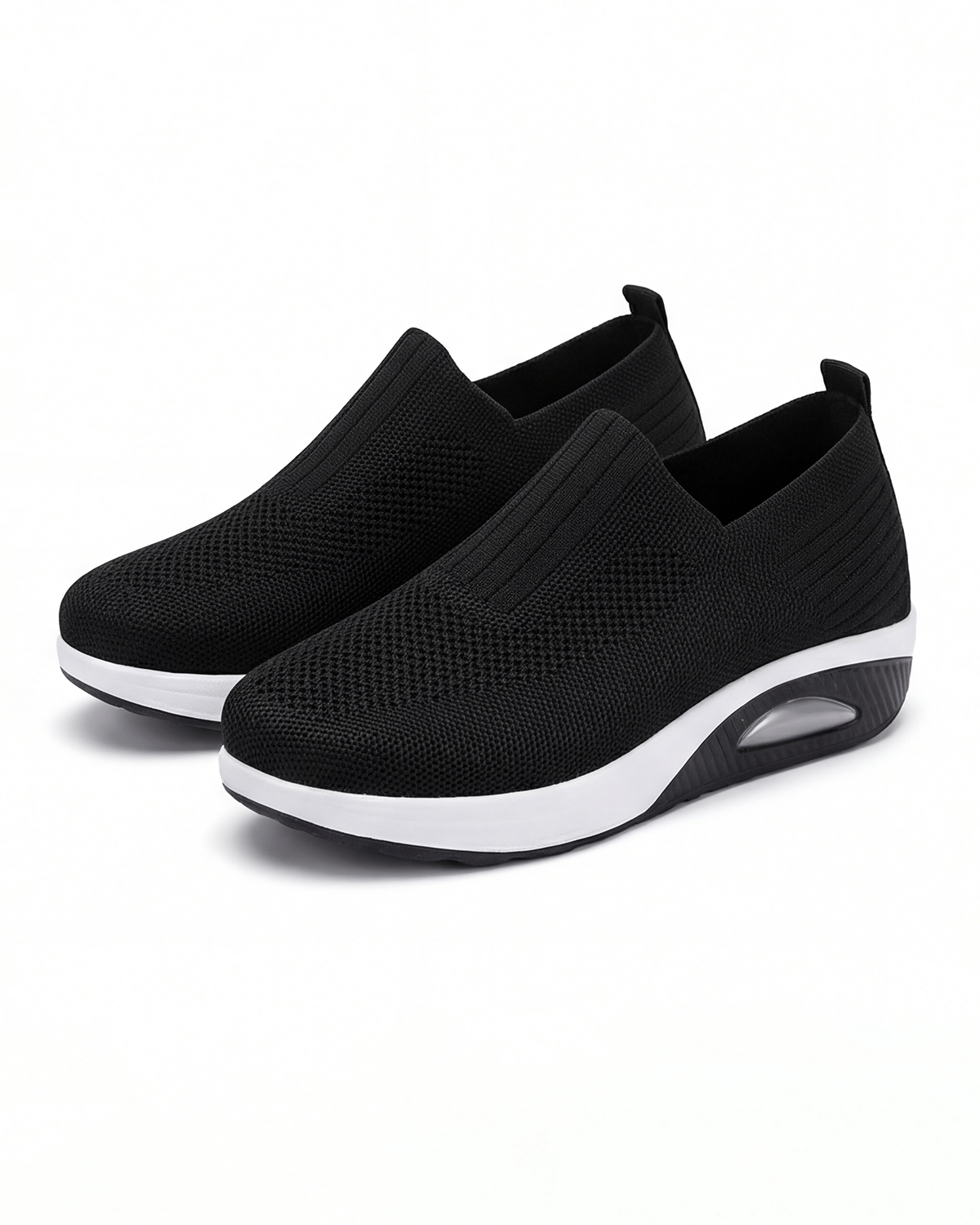 Women’s Wedge Knit Sneakers- Slip On