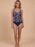 Women’s Printed V-Neck One-Piece Swimsuit