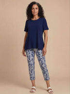 Women’s Short Sleeve Top and Printed Trouser Set
