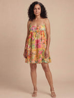 Women’s Floral Mini Dress – Tiered Summer Silhouette