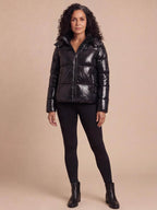 Women’s Hooded Quilted Puffer Jacket with Zip Front