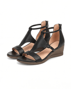 Women’s Wide Strap Ankle-Tie Wedge Sandals