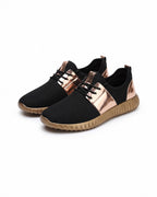 Women’s Slip-On Fashion Sneakers- Elastic Lace