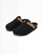 Women’s Cozy Buckle Teddy Texture Clogs