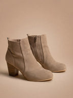 Women’s Round-Toe Ankle Boots –  Side Zip & Chunky Heel Stability