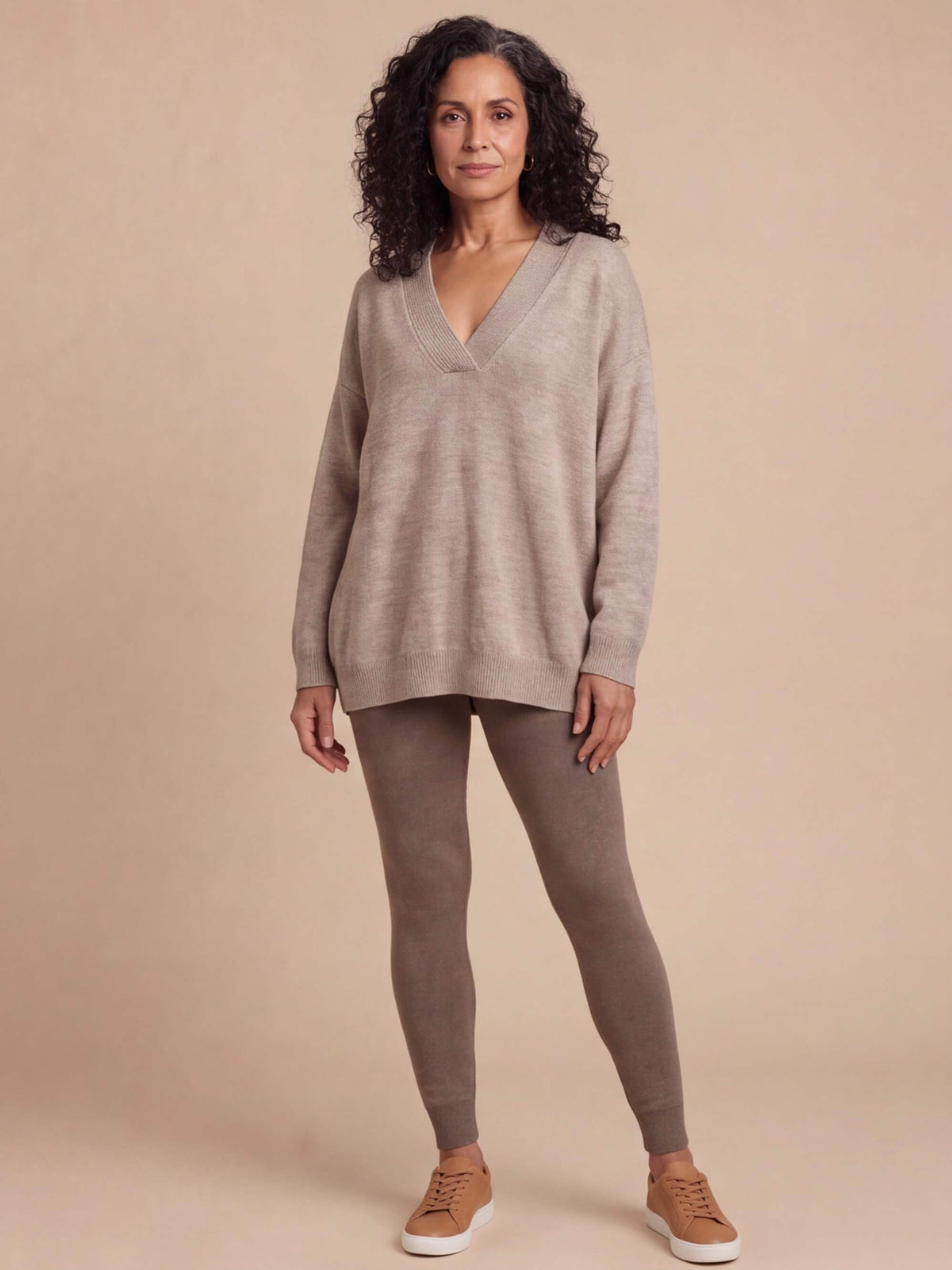 Women’s V-Neck Relaxed Knit Sweater