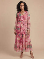 Women’s Tiered Chiffon Maxi Dress – Flowing Moments Elegance